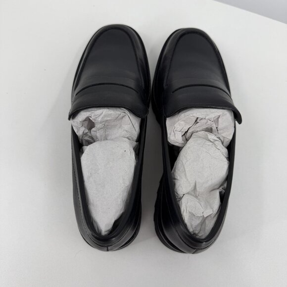 Everlane The Lug Loafer in Black Leather size 11 Women's Chunky Heel - Picture 7 of 9